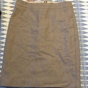 J. Crew Factory tan wool pencil skirt